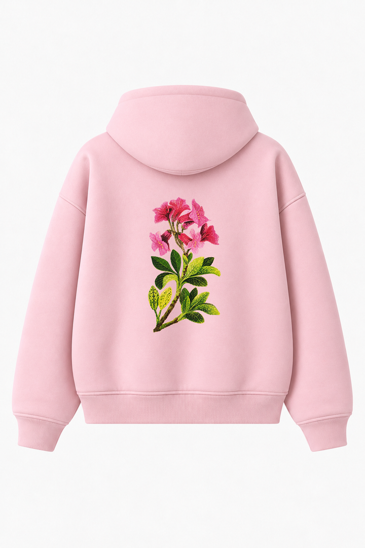 Pink Flowers Sweatshirt 320g – Crop Fit - Delivery 11.2026