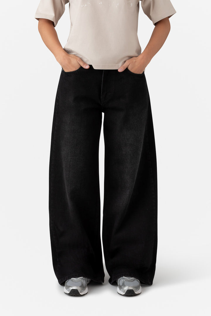 Premium Jeans WOMEN (Denim Black) – Baggy Fit