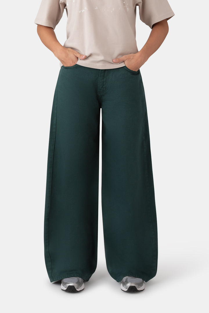 Premium Jeans WOMEN (Green Forest) – Baggy Fit