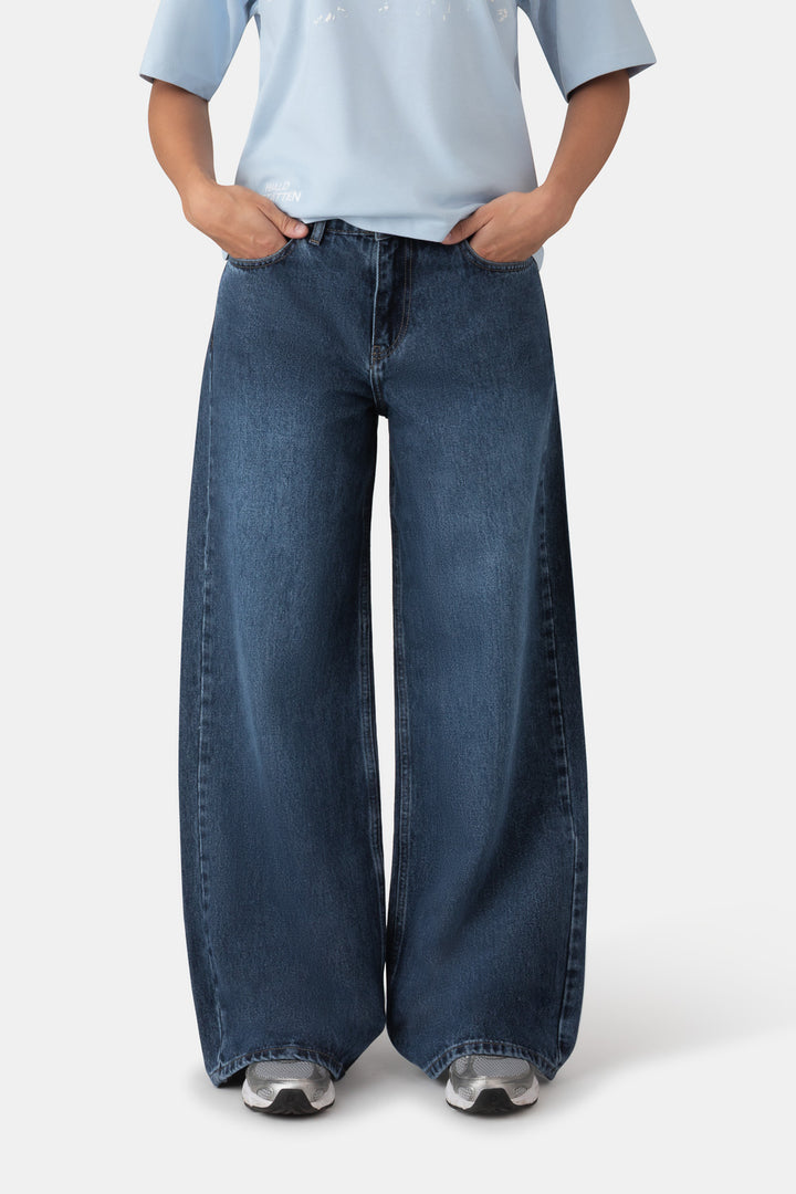 Premium Jeans WOMEN (Denim Blue) – Baggy Fit