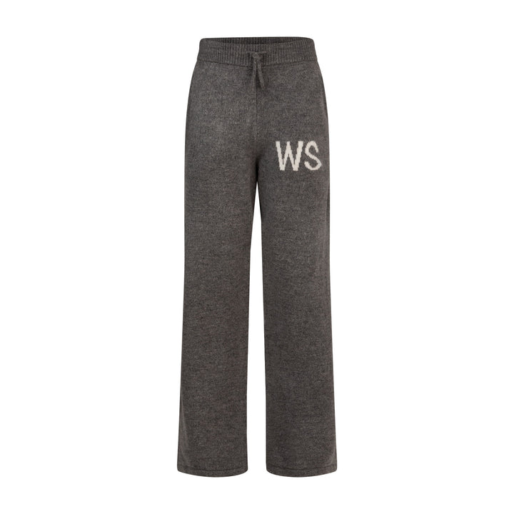 Flauschige Strick-Jogginghose UNISEX (Grau)