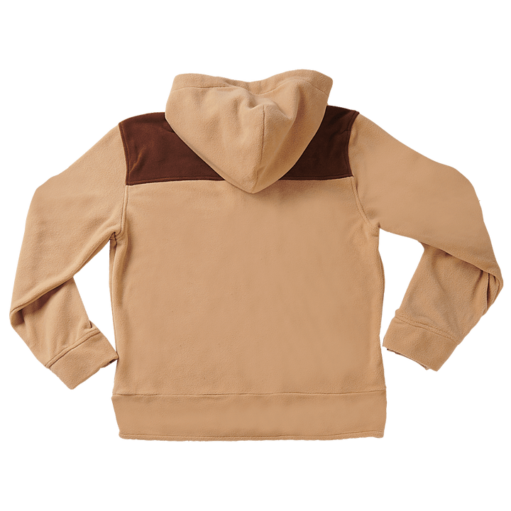Fleece-Kapuzenpullover mit durchgehendem Reißverschluss für Herren (Beige)